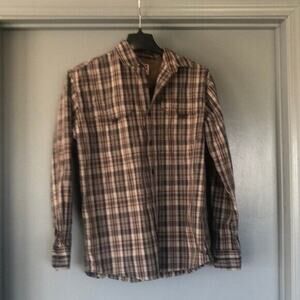 Wrangler Men's Plaid Long Sleeve Button Down Premium Quality Shirt Sz Small